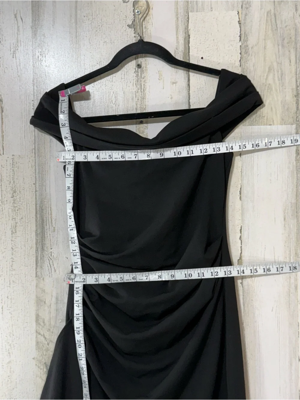Babyboo Sexy Gown One-Shoulder Black Draped Evening Dress High Front Slit